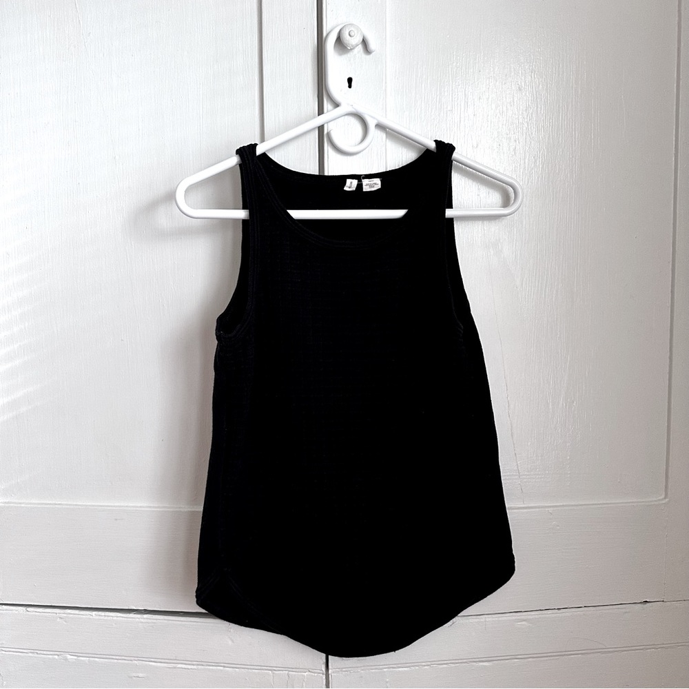 Anthropologie Moth Tank Women’s Textured Knit Black - Size XS/TP